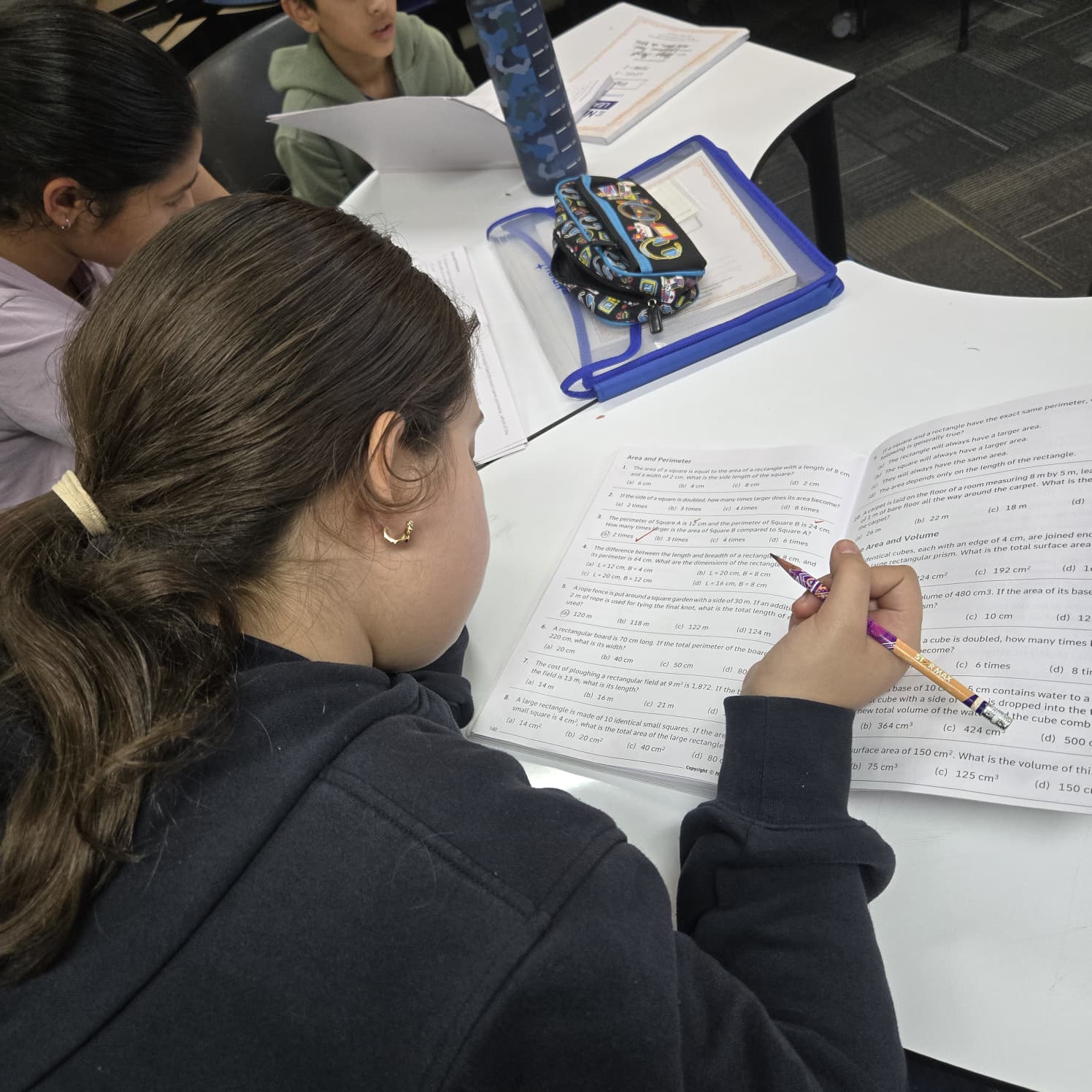 Students completing diagnostic assessment work