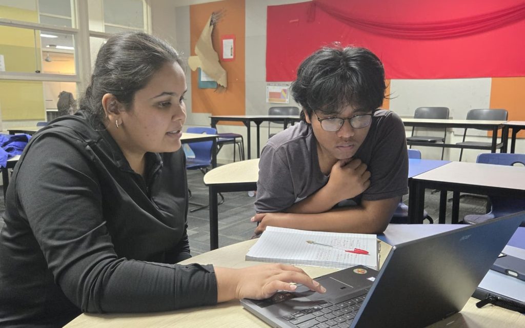 Senior student receiving personalised VCE support